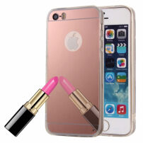 Tükrözött védőburkolat iPhone 5 / 5S / SE (2016) -re – rózsaszín
