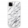 Tok tartóval 3D gyémánt textúrával iPhone 11 - fehér márvány