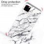 Tok tartóval 3D gyémánt textúrával iPhone 11 - fehér márvány