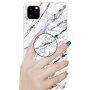 Tok tartóval 3D gyémánt textúrával iPhone 11 Pro Max - fehér márvány