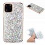 Puha műanyag tok csillámokkal iPhone 11 Pro Max - ezüst