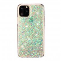 Puha műanyag tok csillámokkal iPhone 11 Pro Max - zöld