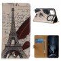 Flip cover tok állvánnyal - levelek Párizsból - iPhone 11 Pro - színes