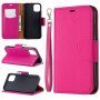 Flip cover tok bőr textúrával iPhone 11 - fukszia