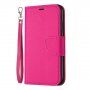 Flip cover tok bőr textúrával iPhone 11 - fukszia