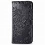 Dombornyomott flip cover tok - mandala és ornamentum - iPhone 11 - fekete