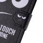 Flip cover tok állvánnyal - Do not touch my phone - iPhone 11 Pro - fekete
