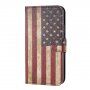 Flip cover tok állvánnyal - retró USA zászló - iPhone 11 Pro - színes