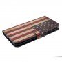 Flip cover tok állvánnyal - retró USA zászló - iPhone 11 Pro - színes