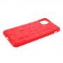 Puha tok 3D gyémánt textúrával iPhone 11 Pro - piros