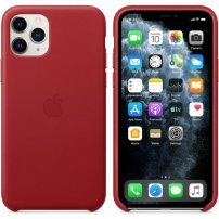 Eredeti Apple bőr tok iPhone 11 Pro Max - piros