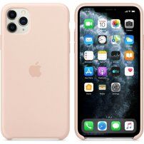 Eredeti Apple szilikon tok iPhone 11 Pro Max - homok rózsaszín