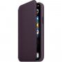 Eredeti Apple Folia bőr flip cover tok iPhone 11 Pro - padlizsán lila