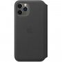 Eredeti Apple Folia bőr flip cover tok iPhone 11 Pro Max - fekete