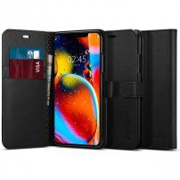 Spigen Wallet S pénztárcás tok iPhone 11 - fekete