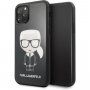 Karl Lagerfeld Glitter Iconic Body tok iPhone 11 Pro Max - fekete