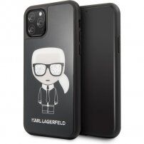 Karl Lagerfeld Glitter Iconic Body tok iPhone 11 Pro Max - fekete