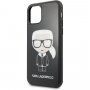 Karl Lagerfeld Glitter Iconic Body tok iPhone 11 Pro Max - fekete