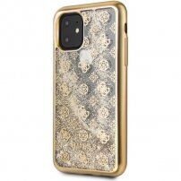 Guess 4G Peony Glitter mozgó tok iPhone 11 Pro Max - arany