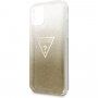 Guess Solid Glitter csillogó tok iPhone 11 Pro Max - arany