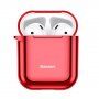 Baseus fényes tok fogantyúval AirPods 1 / 2 - piros