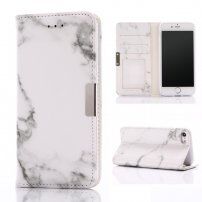 Flip cover tok márvány mintával iPhone 7 / 8 - szürke
