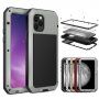 silikonu a tvrzeného skla pro iPhone 11 Pro - stříbrné