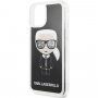 Karl Lagerfeld tok mozgó csillámokkal iPhone 11 Pro Max - fekete