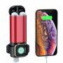 Power bank / külső akkumulátor 5200 mAh vezeték nélküli töltővel Apple Watch / AirPods - piros