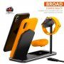 Vezeték nélküli alumínium töltő állomás iPhone / Apple Watch / AirPods - fekete