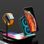 Vezeték nélküli alumínium töltő állomás iPhone / Apple Watch / AirPods - fekete