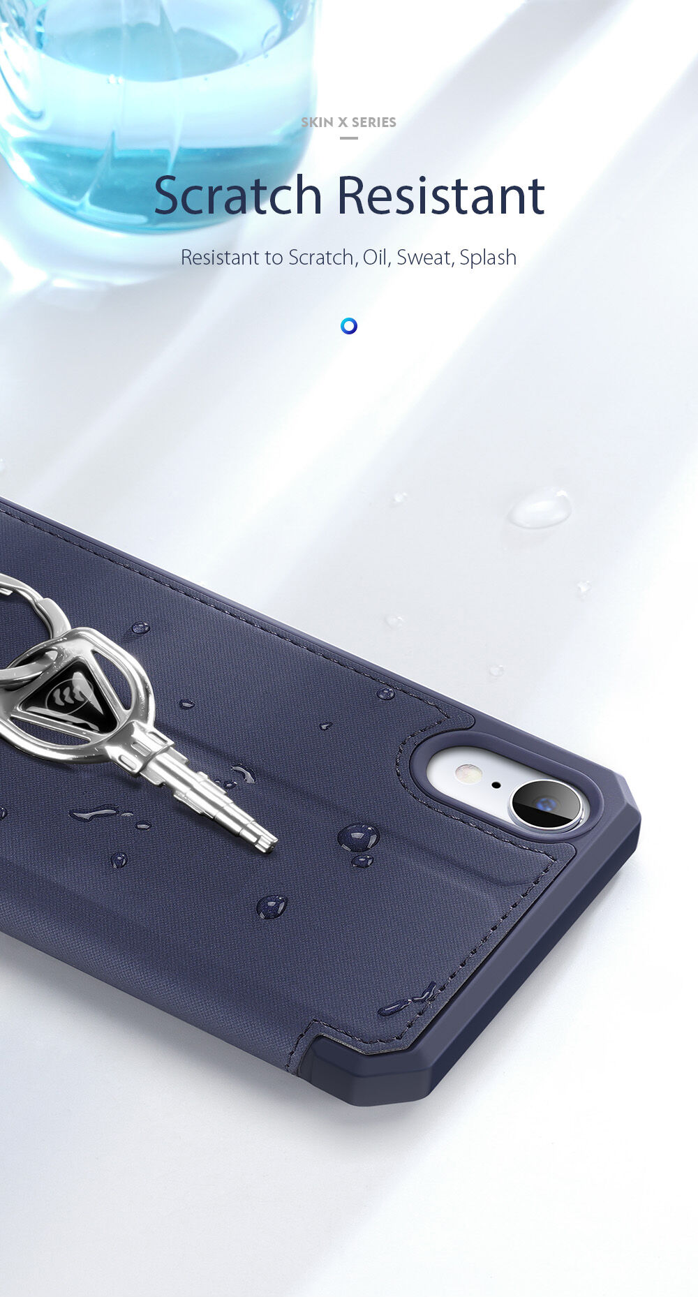 Dux Ducis flip cover tok kártyatartóval - iPhone XR - kék
