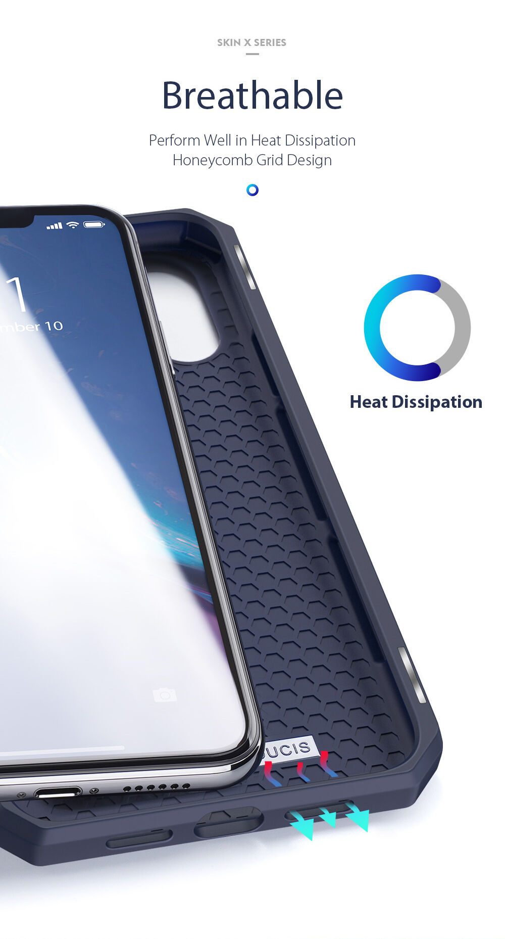 Dux Ducis flip cover tok kártyatartóval - iPhone XR - kék