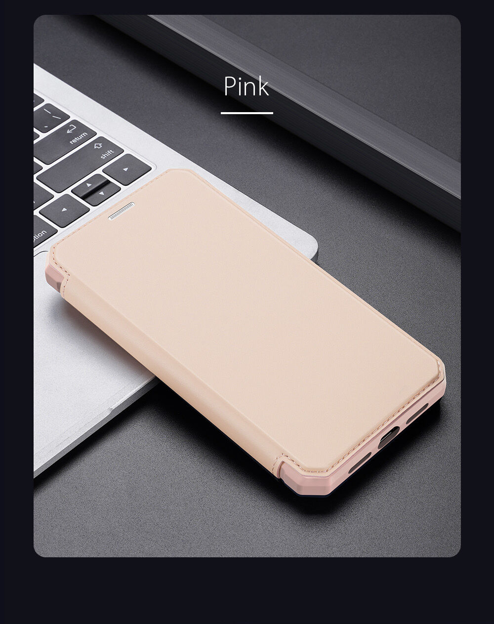 Dux Ducis flip cover tok kártyatartóval - iPhone XR - kék