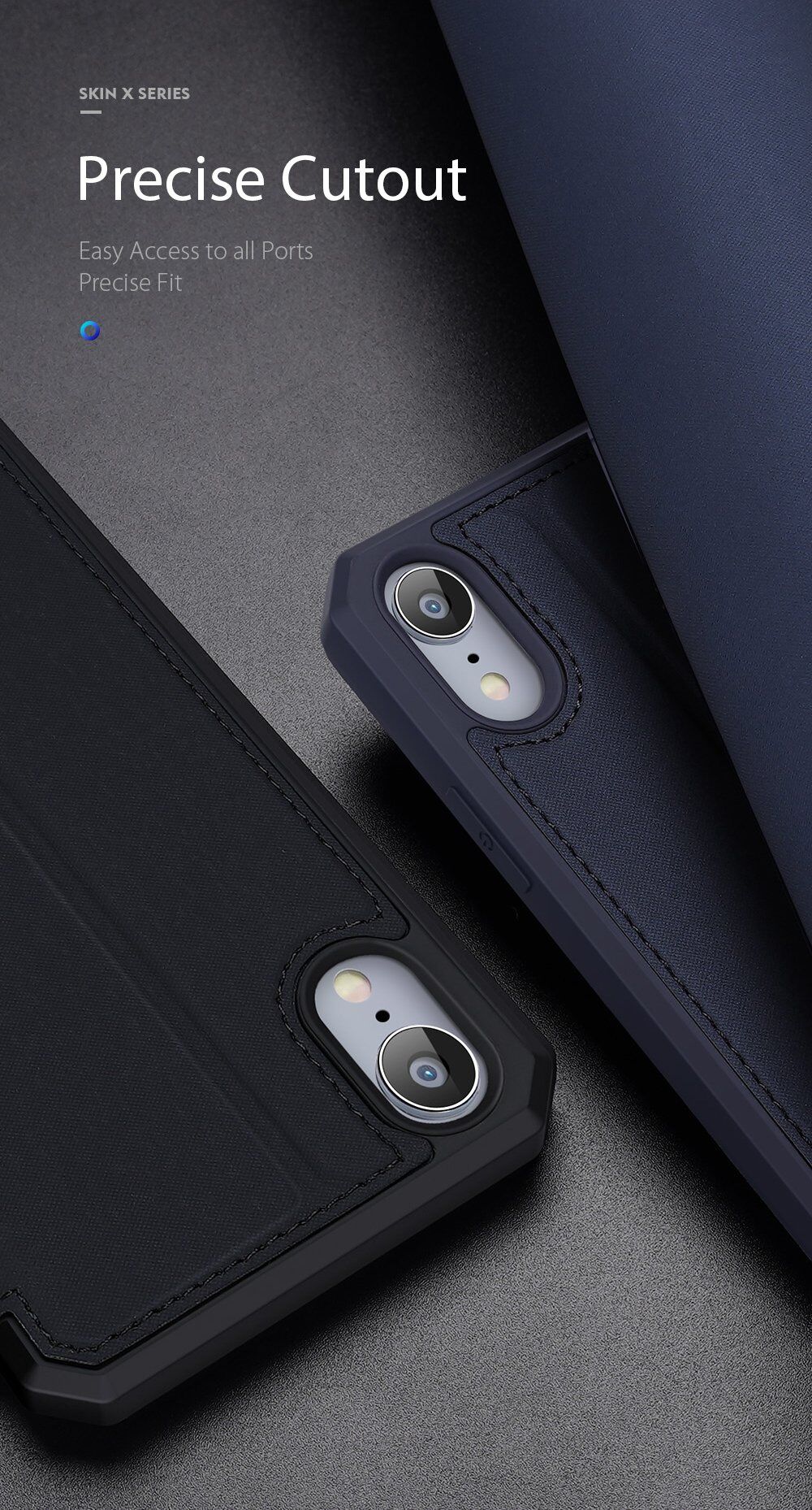 Dux Ducis flip cover tok kártyatartóval - iPhone XR - rózsaszín