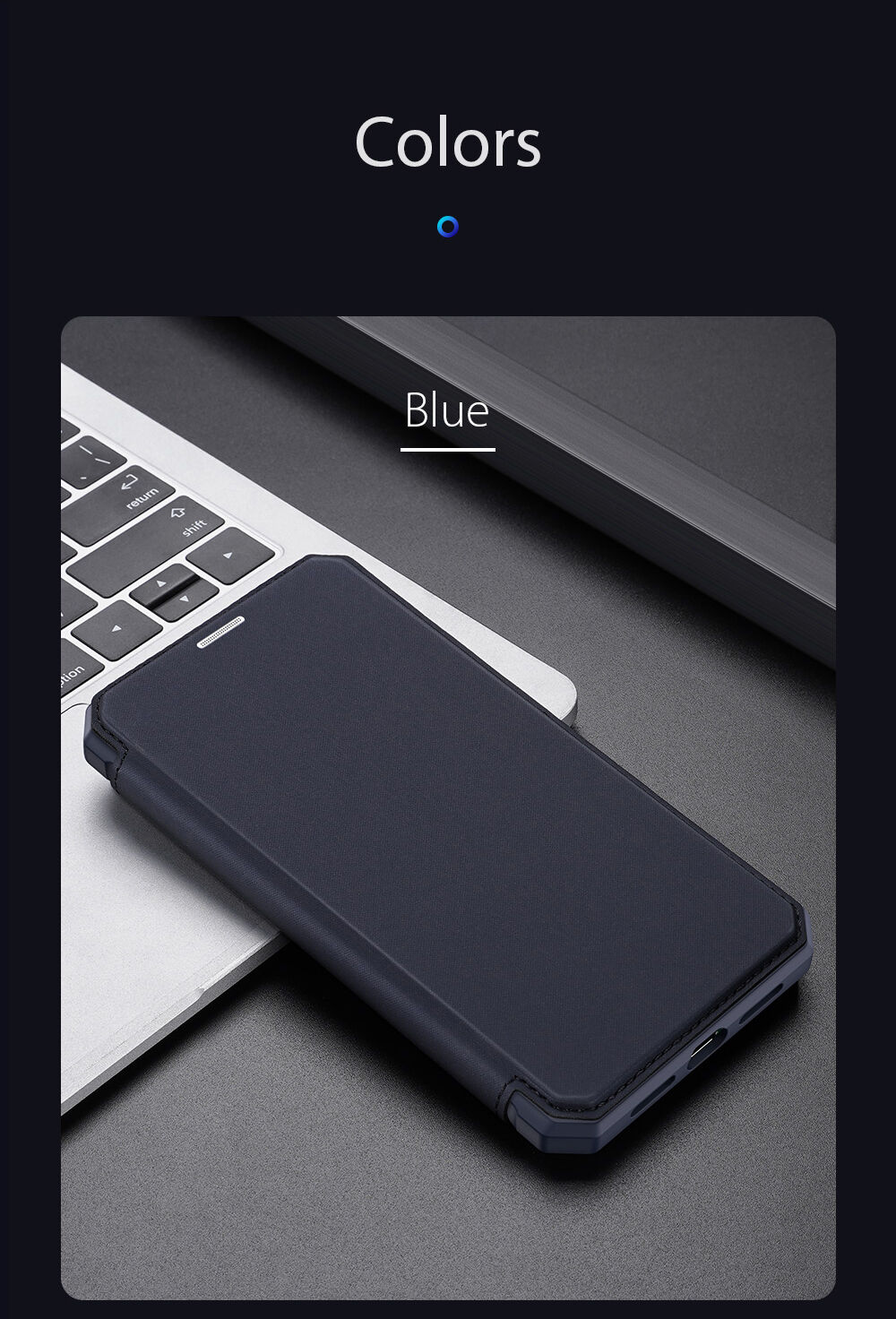 Dux Ducis flip cover tok kártyatartóval - iPhone XR - rózsaszín
