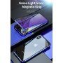 Tok fém kerettel és anti-blue-ray edzett üveggel elöl és hátul iPhone X / XS - arany