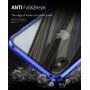 Tok fém kerettel és anti-blue-ray edzett üveggel elöl és hátul iPhone X / XS - arany