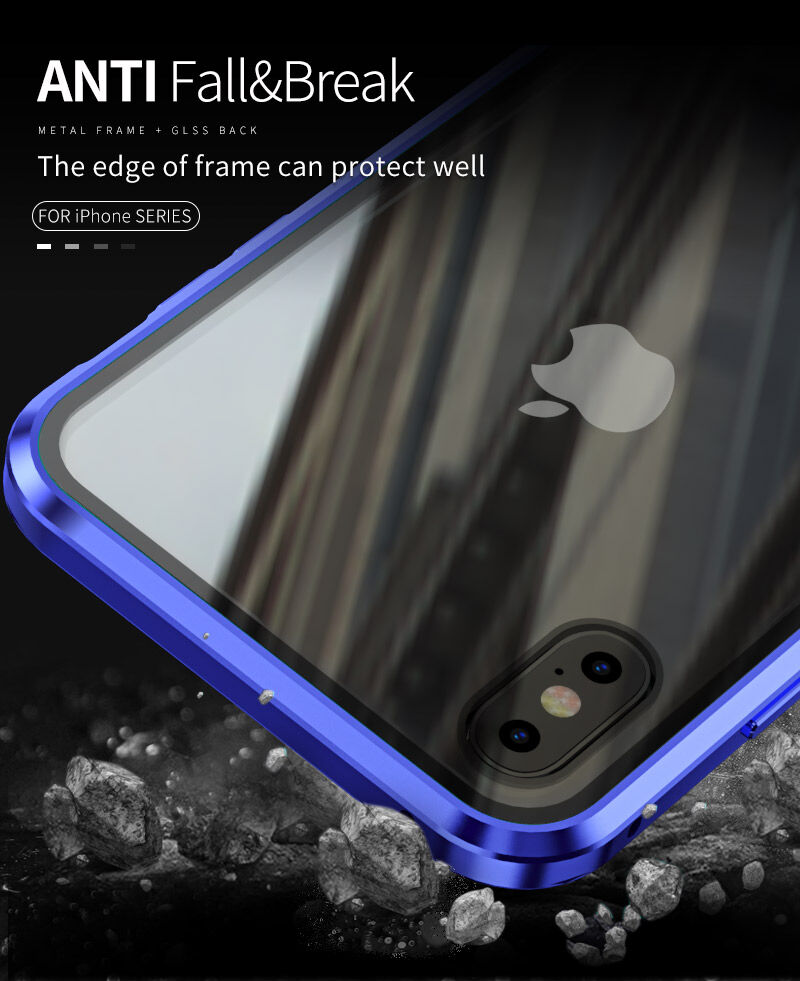 Tok fém kerettel és anti-blue-ray edzett üveggel elöl és hátul iPhone X / XS - arany