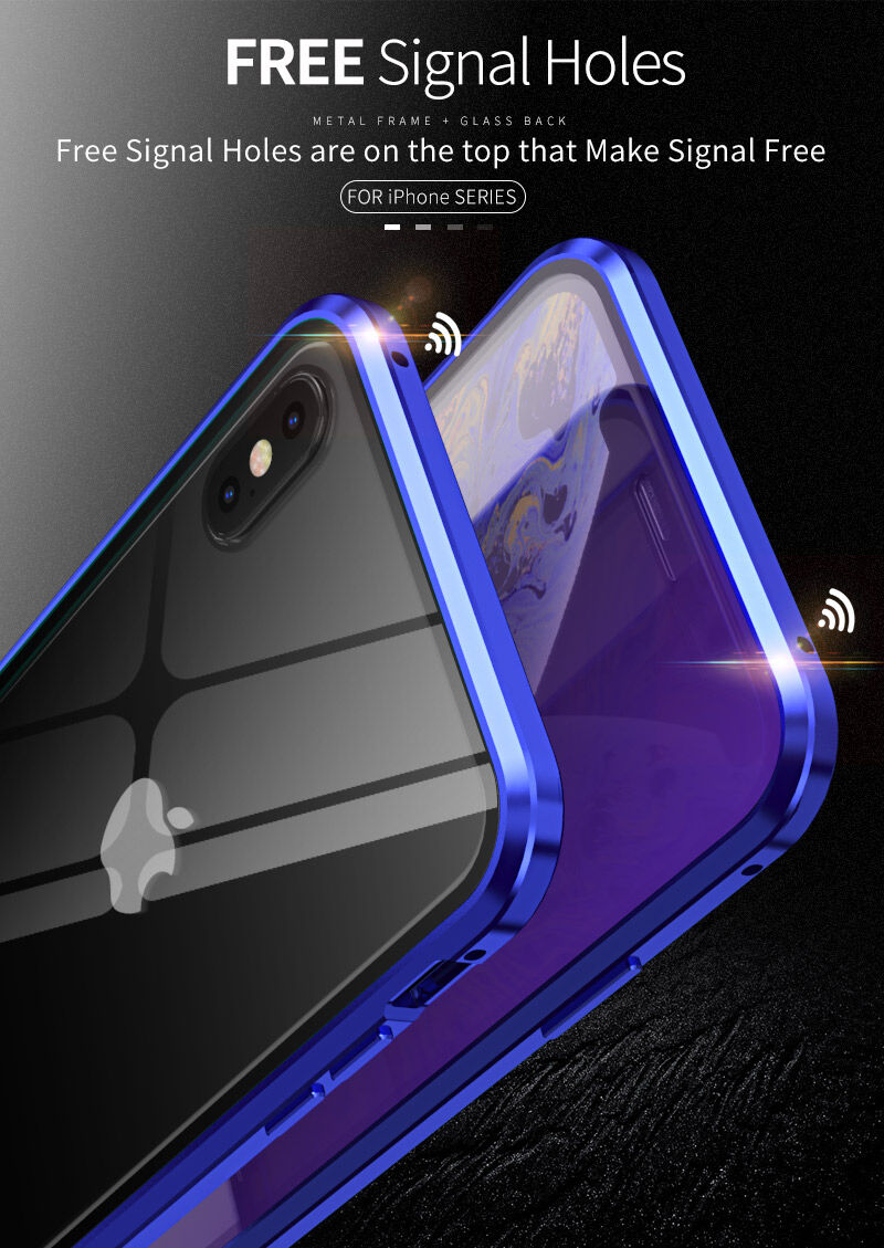 Tok fém kerettel és anti-blue-ray edzett üveggel elöl és hátul iPhone X / XS - arany Tok fém kerettel és anti-blue-ray edzett üveggel elöl és hátul iPhone X / XS - arany