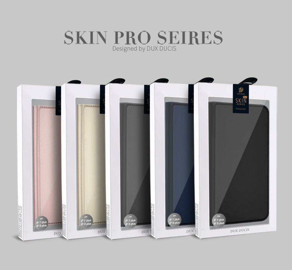 Dux Ducis flip cover tok állvánnyal iPhone 7 Plus / 8 Plus - sötétkék