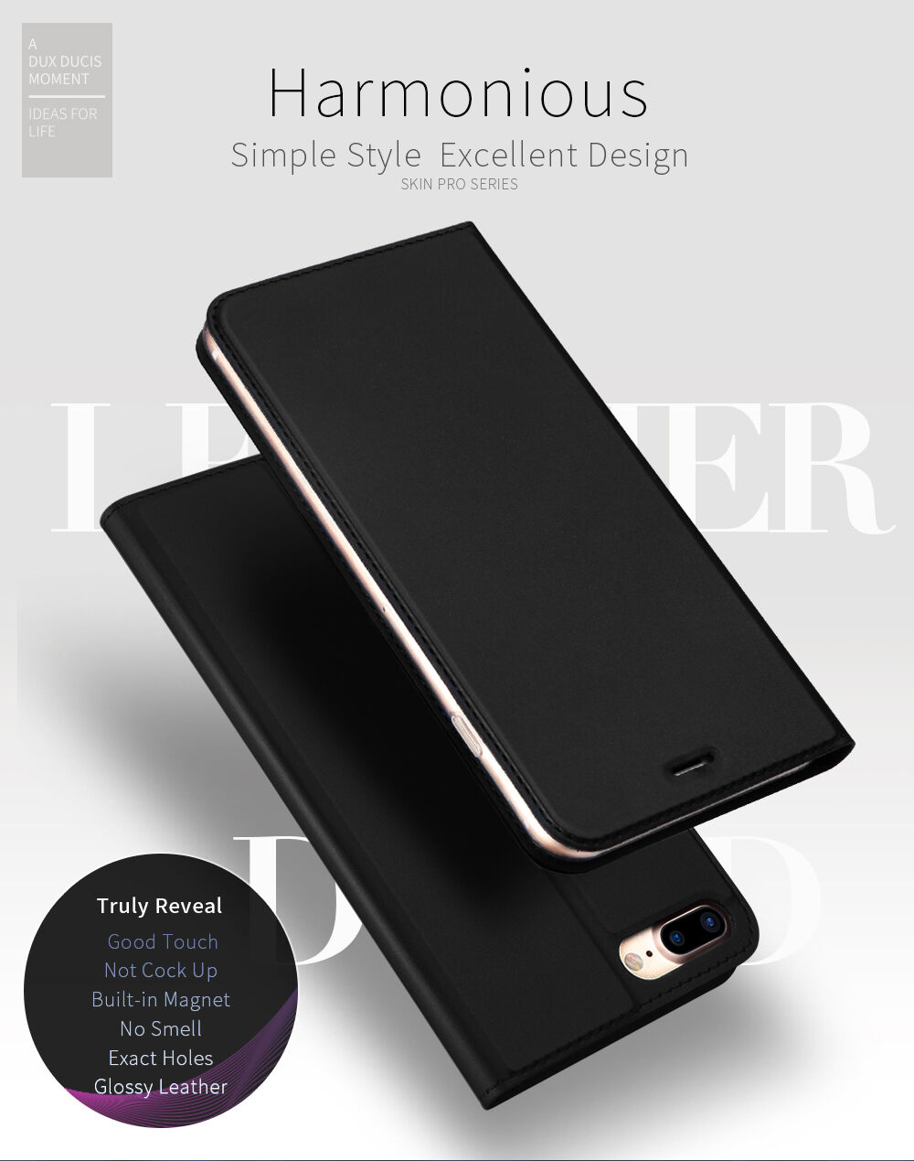 Dux Ducis flip cover tok állvánnyal iPhone 7 Plus / 8 Plus - arany