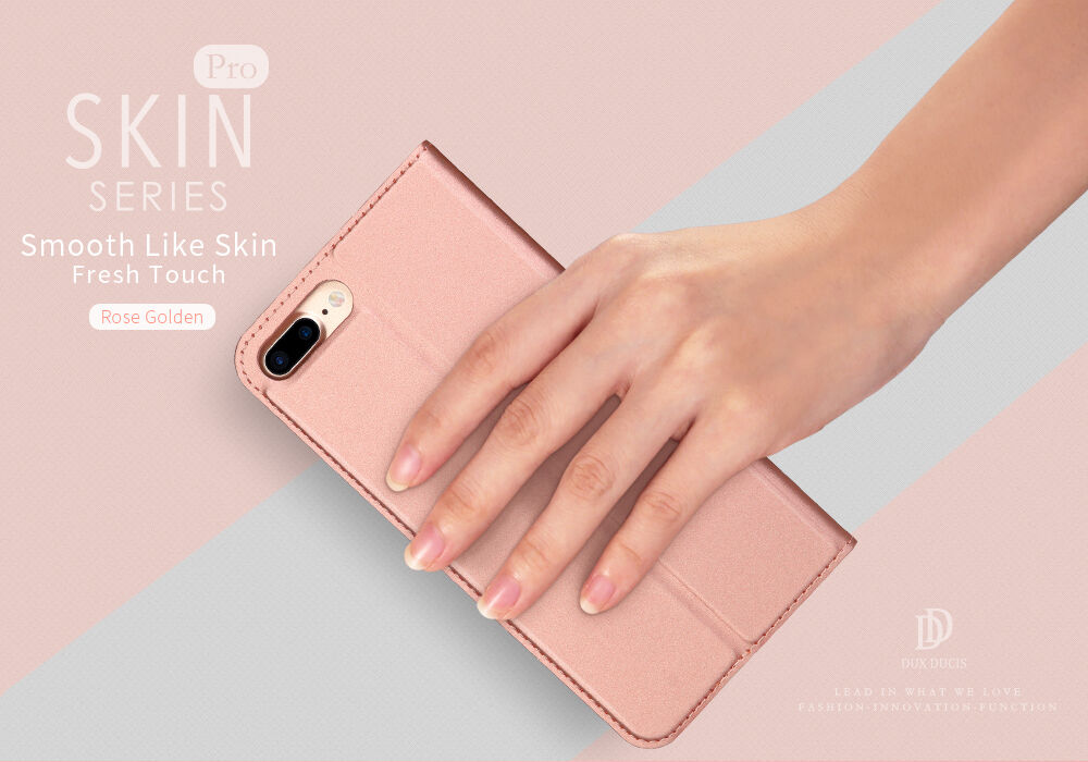 Dux Ducis flip cover tok állvánnyal iPhone 7 Plus / 8 Plus - arany