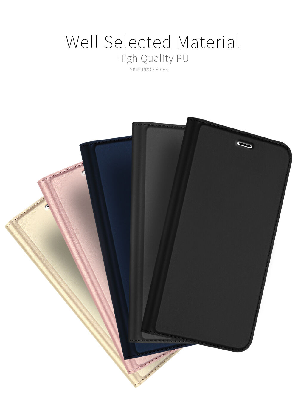 Dux Ducis flip cover tok állvánnyal iPhone 7 Plus / 8 Plus - sötétszürke