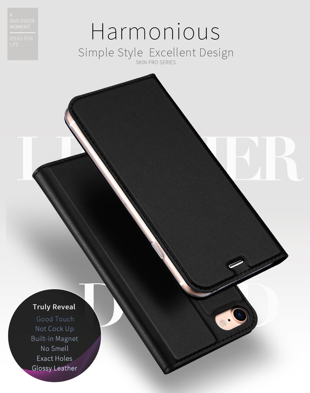 Dux Ducis flip cover tok állvánnyal iPhone 7 / 8 - arany-rózsaszín Dux Ducis flip cover tok állvánnyal iPhone 7 / 8 - arany-rózsaszín