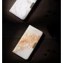 Flip cover tok márvány mintával iPhone 7 / 8 - szürke