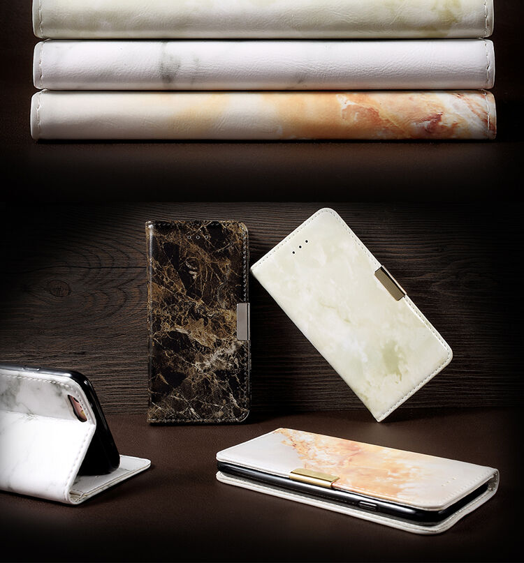 Flip cover tok márvány mintával iPhone 7 / 8 - szürke Flip cover tok márvány mintával iPhone 7 / 8 - szürke