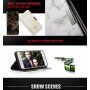 Flip cover tok márvány mintával iPhone 7 / 8 - fekete