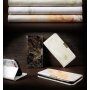 Flip cover tok márvány mintával iPhone 7 / 8 - fekete