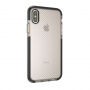 Tok iPhone XS / iPhone X készülékre edzett kerettel és esés elleni védelemmel - feketefehér